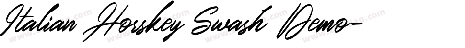 Italian Horskey Swash Demo字体转换